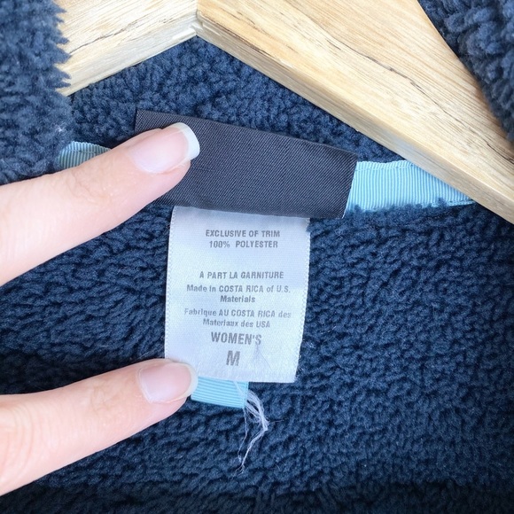 Patagonia Synchilla Black/Blue Sherpa Medium - Picture 7 of 8